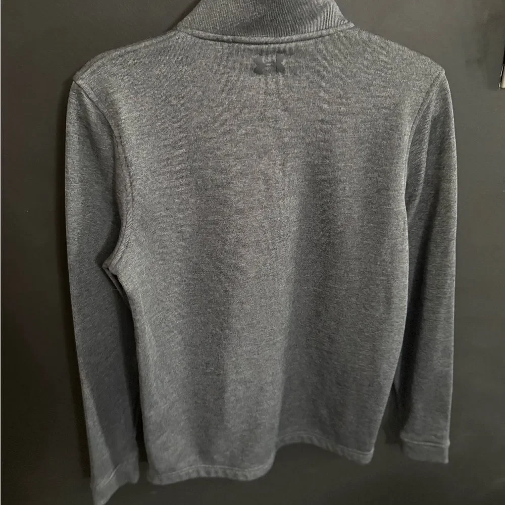 Under Armour Pullover Sweater Quarter Zip Men's Size Small Dark Grey